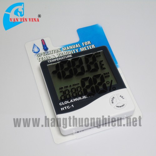 Đồng hồ đo độ ẩm hiển thị giờ HTC-1