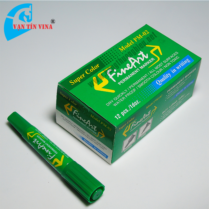 Hộp bút lông dầu Queen PM-02 (xanh lá)