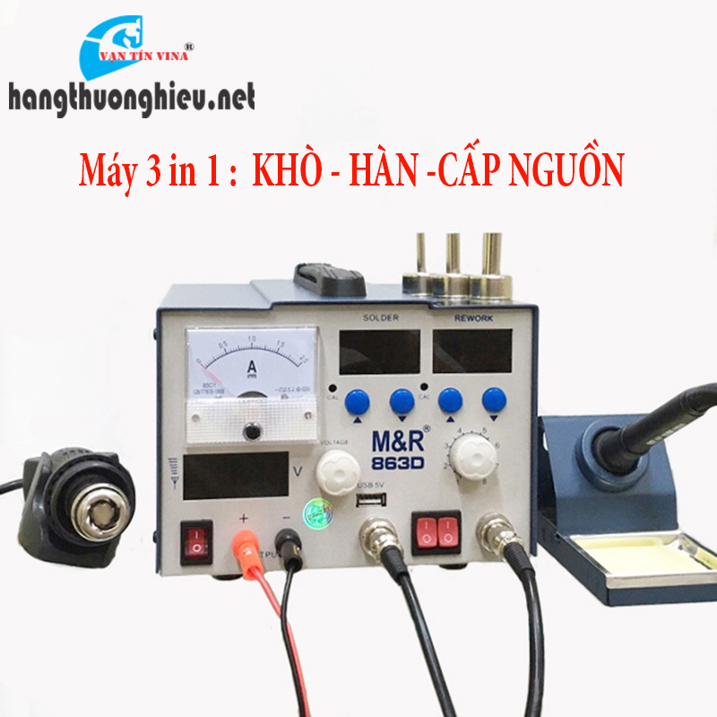 Máy Khò – Hàn – Cấp nguồn M & R 3 in 1 863D thế hệ mới