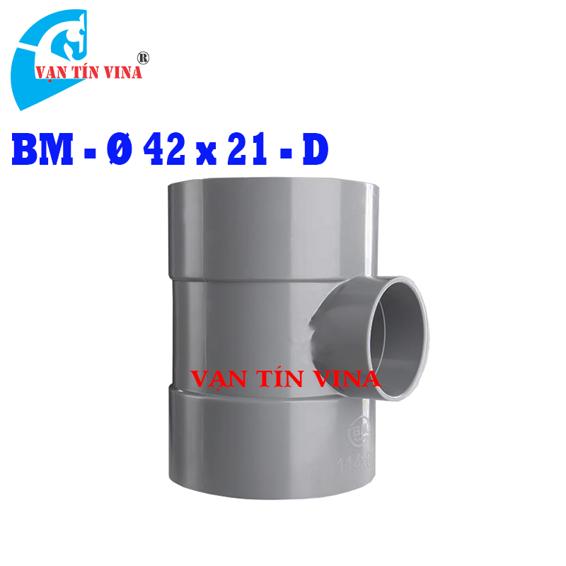 T giảm PVC BM Ø 42 x 21 - D